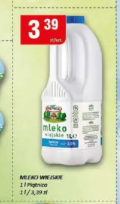Mleko wiejskie świeże Piątnica 2,0% promocja w Chorten