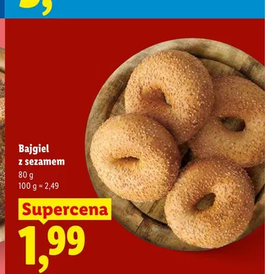 Bajgiel z sezamem promocja w Lidl