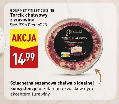 Torcik chałwowy z żurawiną promocja w Aldi