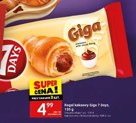 Rogal kakaowy Giga 7 Days promocja w Twój Market