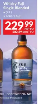 Whisky Fuji Single Blended promocja w Makro