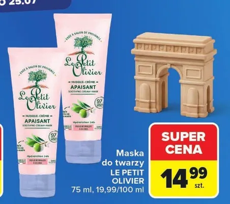 Maska do twarzy Le Petit Olivier nawilżająca promocja w Carrefour
