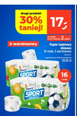 Papier toaletowy Almusso Sport 3-warstwowy promocja w Dealz