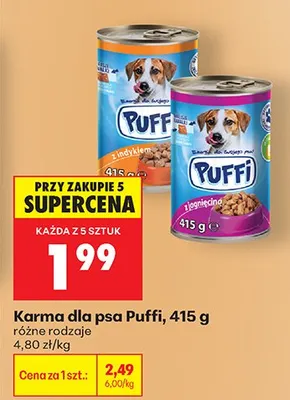 Karma dla psa różne rodzaje promocja w Biedronka