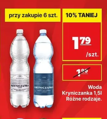 Woda Kryniczanka promocja w API Market