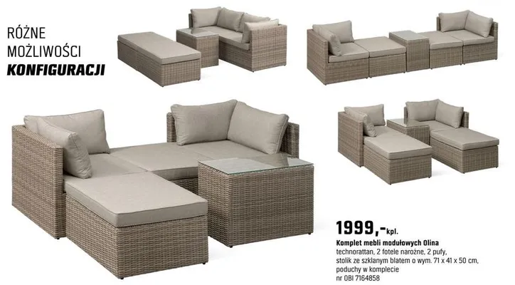Komplet mebli modułowych Olina promocja w OBI