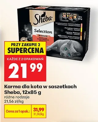 Karma dla kota w saszetkach Sheba 12-pak 85 g promocja w Biedronka