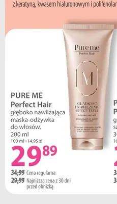 Głęboko nawilżająca maska-odżywka do włosów Perfect Hair Pure Me promocja w Hebe