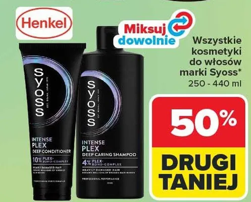 Wszystkie kosmetyki do włosów marki Syoss promocja w Carrefour
