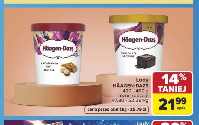 Lody Häagen-Dazs Chocolate Brownie promocja w Carrefour