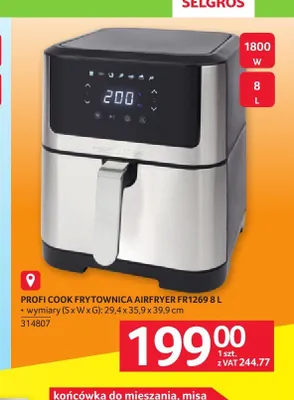 Frytownica beztłuszczowa Profi Cook Airfryer FR1269 promocja w Selgros