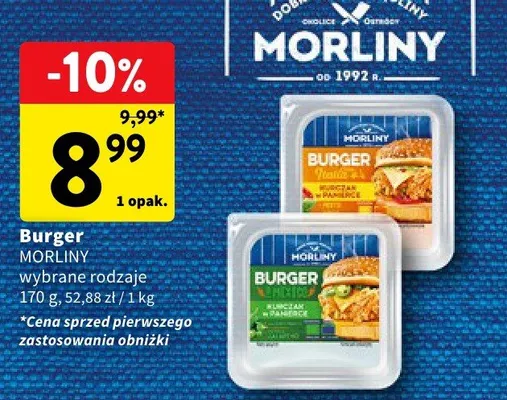 Burger Morliny wybrane rodzaje promocja w Intermarche