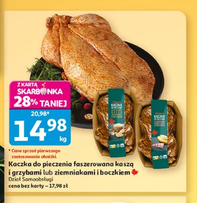 Kaczka do pieczenia faszerowana kaszą i grzybami Auchan promocja w Auchan