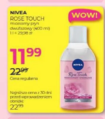 Płyn micelarny dwufazowy Nivea Rose Touch promocja w Drogerie Jawa