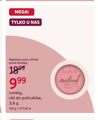 Róż do policzków Lovely promocja w Rossmann