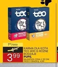 Karma dla kota TEO 400g promocja w Wafelek