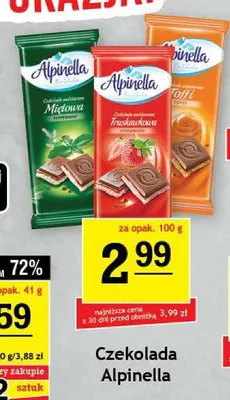 Czekolada Alpinella Miętowa promocja w Gram Market