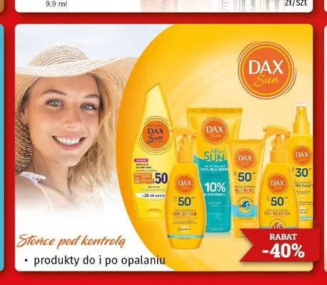 Produkty do i po opalaniu DAX Sun promocja w Drogeria Kosmyk
