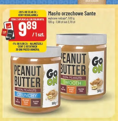 Masło orzechowe smooth Sante promocja w POLOmarket