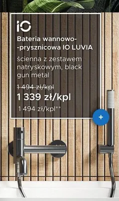 Bateria wannowo-prysznicowa IO LUVIA promocja w Blu Salony Łazienek