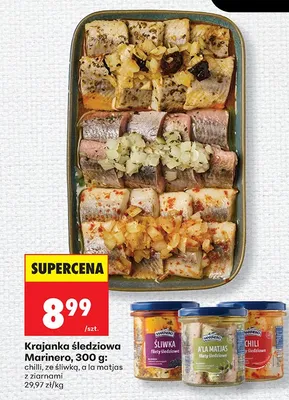 Krajanka śledziowa chilli, ze śliwką, a la matjas z ziarnami promocja w Biedronka