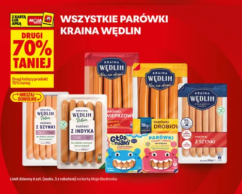 Parówki Kraina Wędlin promocja w Biedronka