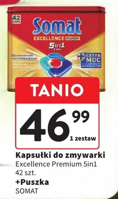 Kapsułki do zmywarki Excellence Premium 5in1 + puszka promocja w Intermarche