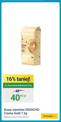 Kawa ziarnista EDUSCHO Crema Gold promocja w ERLI