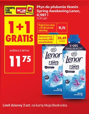 Płyn do płukania tkanin Spring Awakening Lenor promocja w Biedronka
