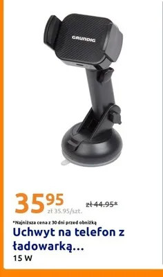 Uchwyt na telefon z ładowarką Grundig 15W promocja w Action
