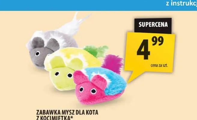 Zabawka mysz dla kota z kocimiętką promocja w Arhelan