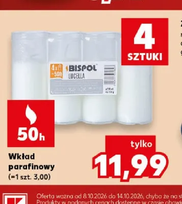 Wkład parafinowy 4-pak Bispol Lucella promocja w Kaufland