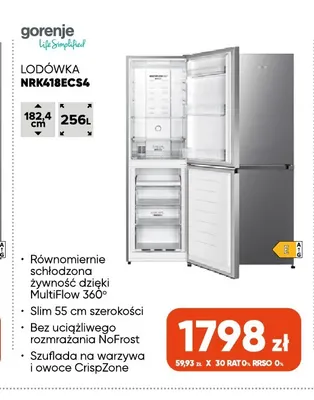 Lodówka NRK418ECS4 Gorenje promocja w Max Elektro