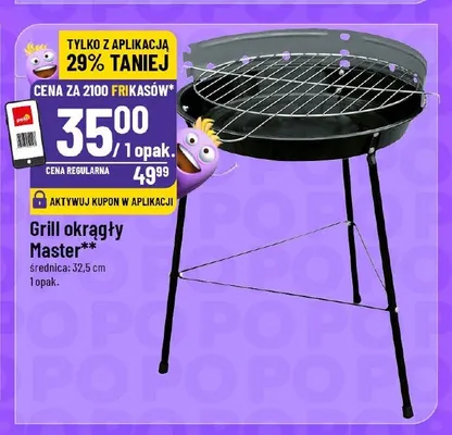 Grill okrągły Master promocja w POLOmarket