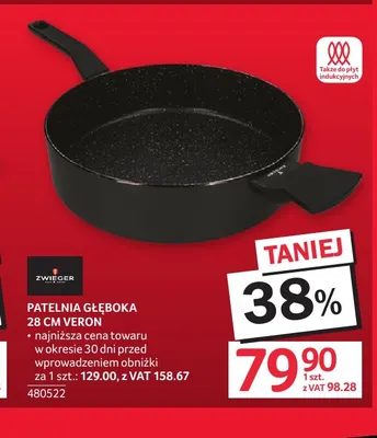 Patelnia głęboka 28 cm Veron Zwieger promocja w Selgros