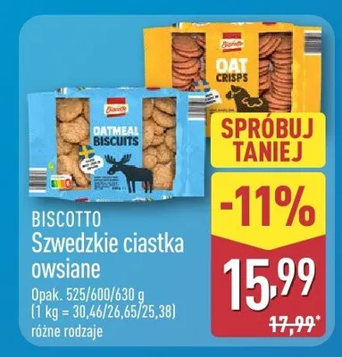 Szwedzkie ciastka owsiane promocja w Aldi