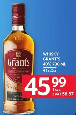 Whisky Grant's Family Reserve 40% 700ml promocja w Selgros