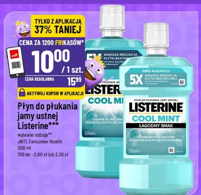 Płyn do płukania jamy ustnej Cool Mint promocja w POLOmarket