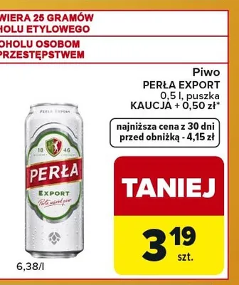 Piwo Perła Export promocja w Carrefour Express