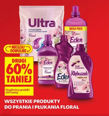 Wszystkie produkty do prania i płukania Floral DRUGI -60% promocja w Biedronka