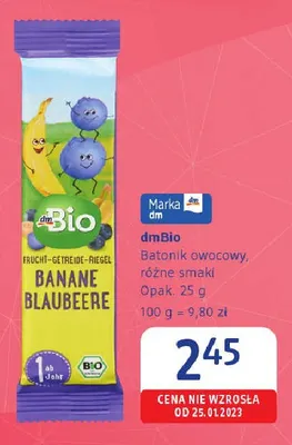 Batonik owocowy dmBio promocja w Drogerie DM