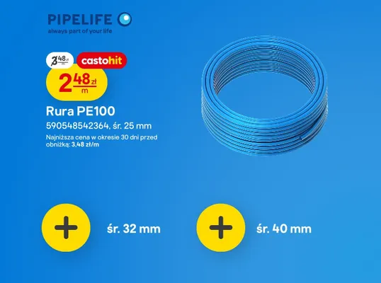 Rura PE100 promocja w Castorama