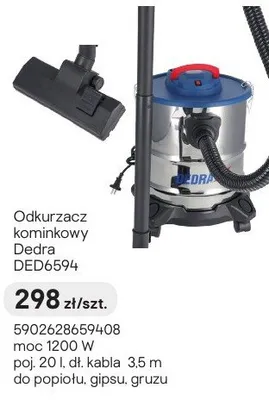 Odkurzacz kominkowy Dedra promocja w Castorama