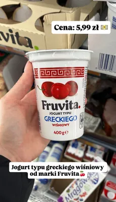 Jogurt typu greckiego wiśniowy promocja w Biedronka