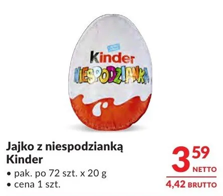 Jajko z niespodzianką Kinder promocja w Makro