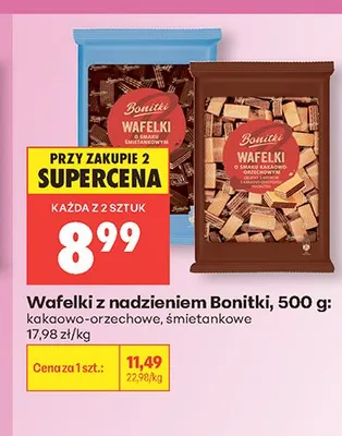 Wafelki z nadzieniem Bonitki promocja w Biedronka
