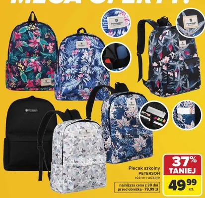 Plecak szkolny Peterson promocja w Carrefour