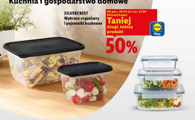 Wybrane organizery i pojemniki kuchenne promocja w Lidl
