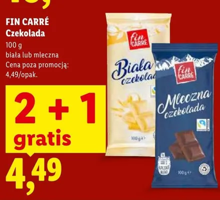 Czekolada biała Fin Carré promocja w Lidl