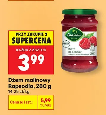 Dżem malinowy promocja w Biedronka